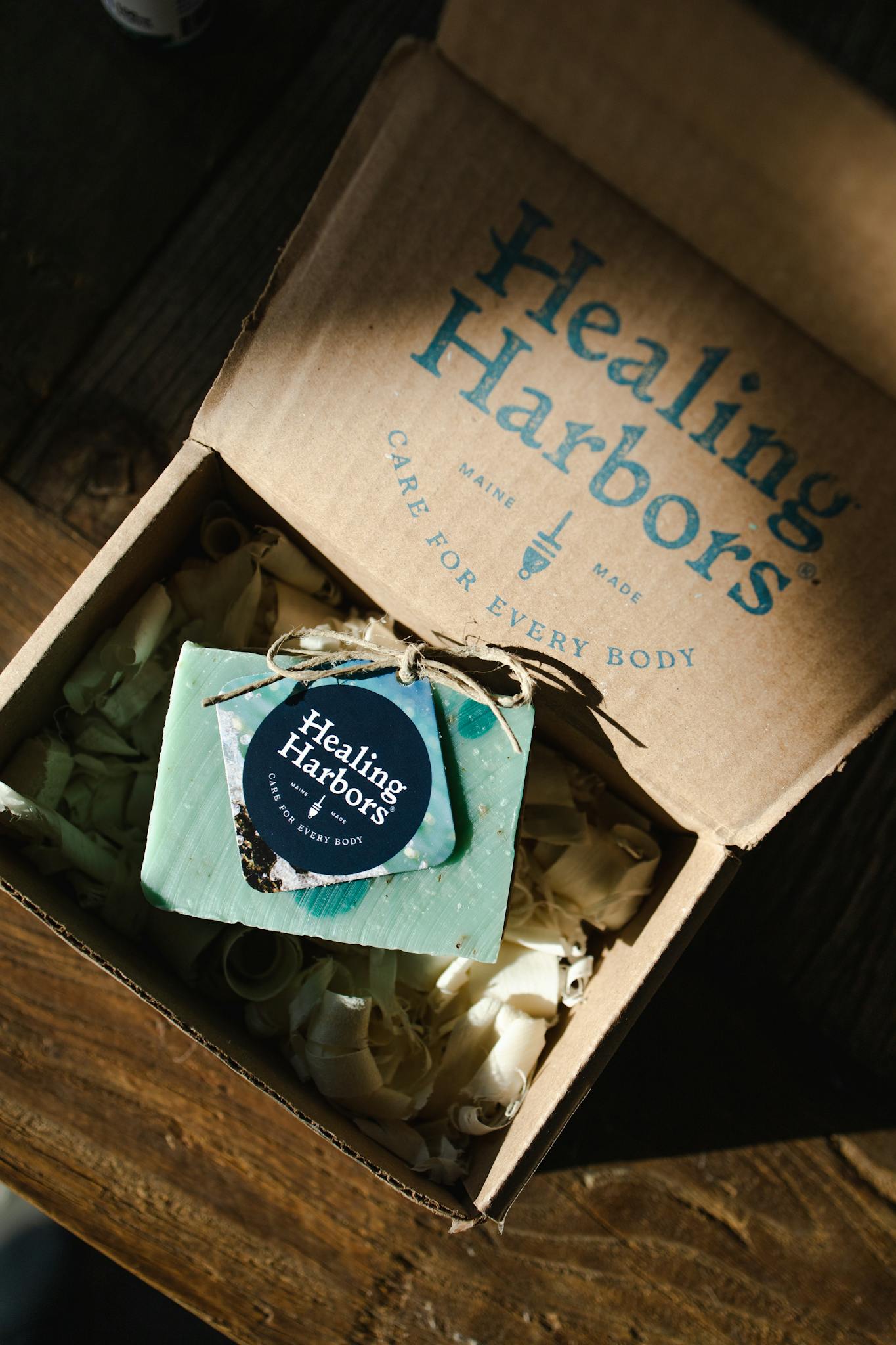 Beautiful herbal soap in sustainable packaging promoting natural relaxation and wellness.